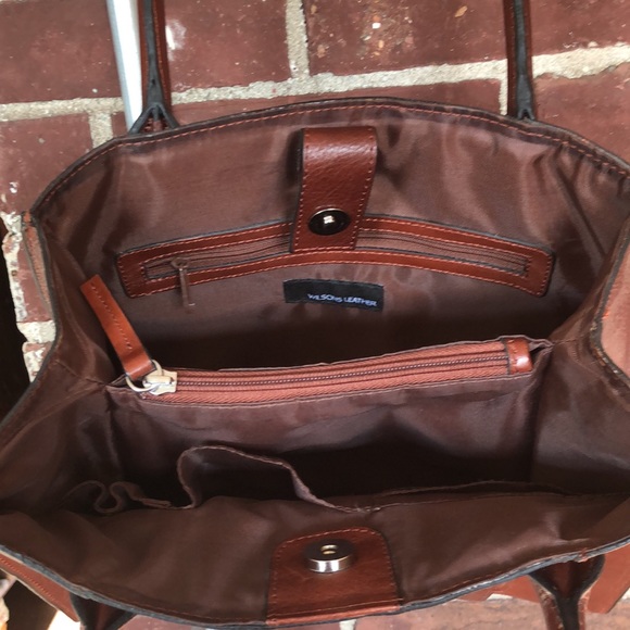 Wilsons Leather Tote with Front Pocket - Picture 4 of 5